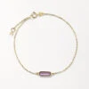 Amethyst Oval Chain Bracelet In 10k Gold
