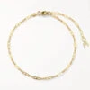 Anchor Paperclip Chain Bracelet In 10k Gold