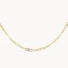 Anchor Paperclip Chain Necklace In 10k Gold