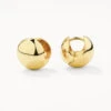 Ball Huggie Earrings In Gold