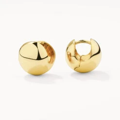 Ball Huggie Earrings In Gold
