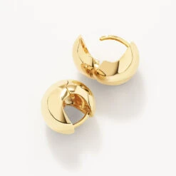 Ball Huggie Earrings In Gold -Fashion Accessories Store ball huggie earrings in gold medley jewellery earrings 38219893604582