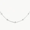 Bauble Chain Necklace In Silver