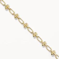 Bauble Paperclip Chain Bracelet In Gold -Fashion Accessories Store bauble paperclip chain bracelet in gold medley jewellery bangle bracelet 38616306909414