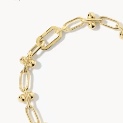 Bauble Paperclip Chain Bracelet In Gold -Fashion Accessories Store bauble paperclip chain bracelet in gold medley jewellery bangle bracelet 38642301862118