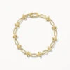 Bauble Paperclip Chain Bracelet In Gold