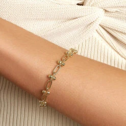 Bauble Paperclip Chain Bracelet In Gold -Fashion Accessories Store bauble paperclip chain bracelet in gold medley jewellery bangle bracelet 38693364072678