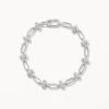 Bauble Paperclip Chain Bracelet In Silver