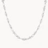 Bauble Paperclip Chain Necklace In Silver