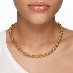 Belcher Chain Necklace In Gold -Fashion Accessories Store belcher chain necklace in gold medley jewellery necklace 41823729385702
