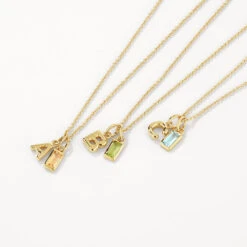 Birthstone Pendant In Gold -Fashion Accessories Store birthstone pendant in gold pendant 42697043509478