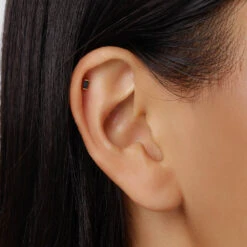 Blue Topaz Baguette Helix Single Stud Earring In 10k Gold 7 Blue Topaz Baguette Helix Single Stud Earring In 10k Gold -Fashion Accessories Store blue topaz baguette helix single stud in 10k gold medley jewellery earrings 39440926507238