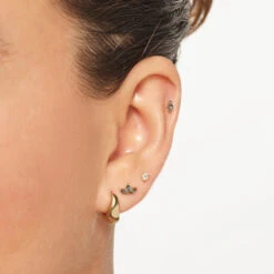 Blue Topaz Triple Marquise Helix Single Stud Earring In 10k Gold -Fashion Accessories Store blue topaz triple marquise helix earring in 10k gold medley jewellery earrings 39935602131174