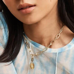 Bold Paperclip Chain Necklace In Gold -Fashion Accessories Store bold paperclip chain necklace in gold medley jewellery necklace 38615921459430