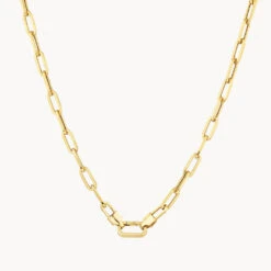 Bold Paperclip Chain Necklace In Gold -Fashion Accessories Store bold paperclip chain necklace in gold medley jewellery necklace 38616296489190