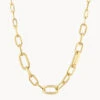 Bold Paperclip Chain Necklace In Gold