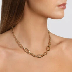 Bold Paperclip Chain Necklace In Gold -Fashion Accessories Store bold paperclip chain necklace in gold medley jewellery necklace 38693212422374
