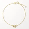 Micro Bow Bracelet In 10k Gold