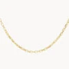 Box Paperclip Chain Necklace In Gold