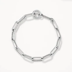 Boyfriend Paperclip Chain Bracelet In Silver