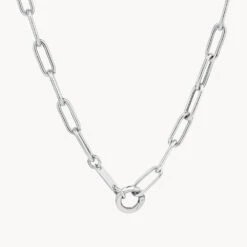 Boyfriend Paperclip Chain Necklace In Silver