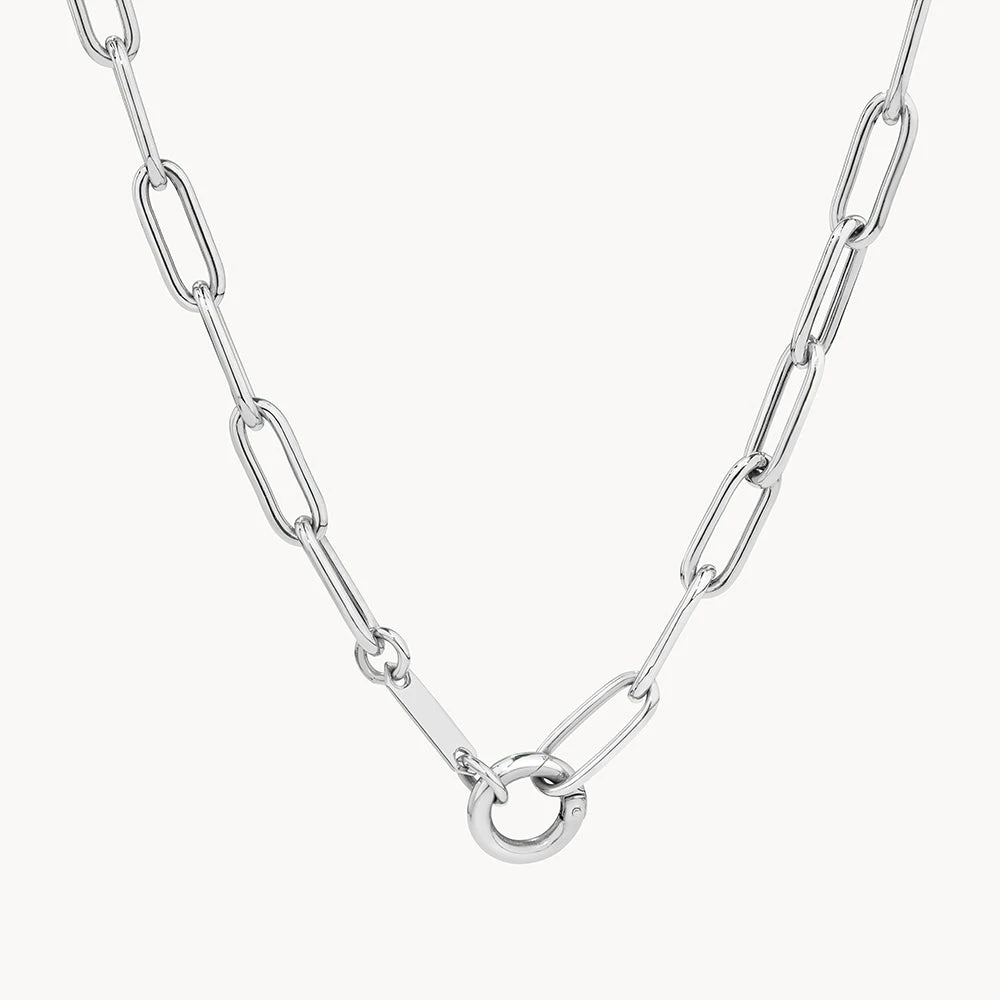 Boyfriend Paperclip Chain Necklace In Silver 1 Boyfriend Paperclip Chain Necklace In Silver