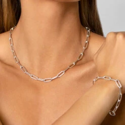 Boyfriend Paperclip Chain Necklace In Silver 21 Boyfriend Paperclip Chain Necklace In Silver -Fashion Accessories Store boyfriend paperclip chain necklace silver medley jewellery necklace 37609397977318