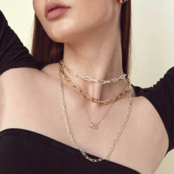 Boyfriend Paperclip Chain Necklace In Silver 15 Boyfriend Paperclip Chain Necklace In Silver -Fashion Accessories Store boyfriend paperclip chain necklace silver medley jewellery necklace 37621947957478