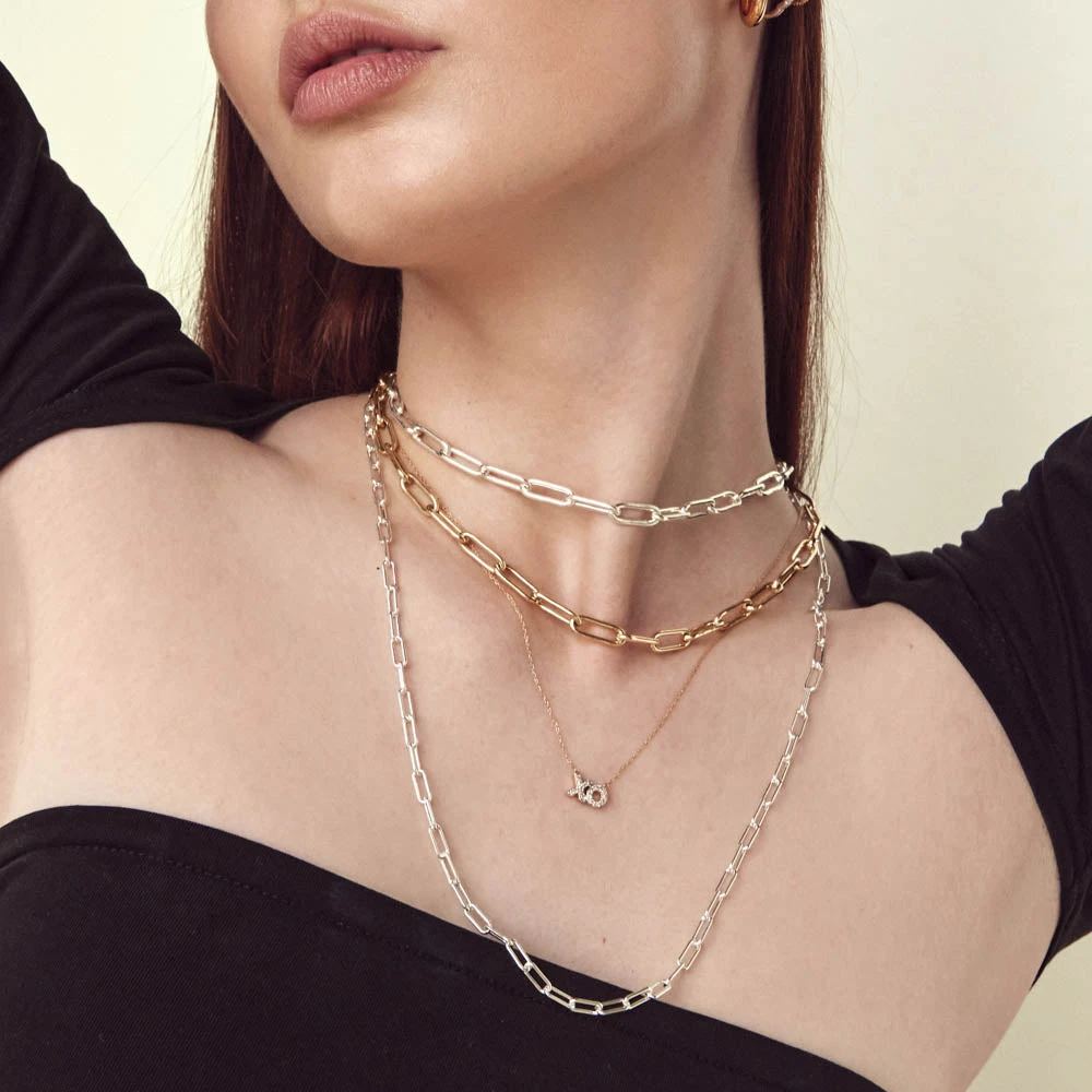 Boyfriend Paperclip Chain Necklace In Silver 4 Boyfriend Paperclip Chain Necklace In Silver - Image 4