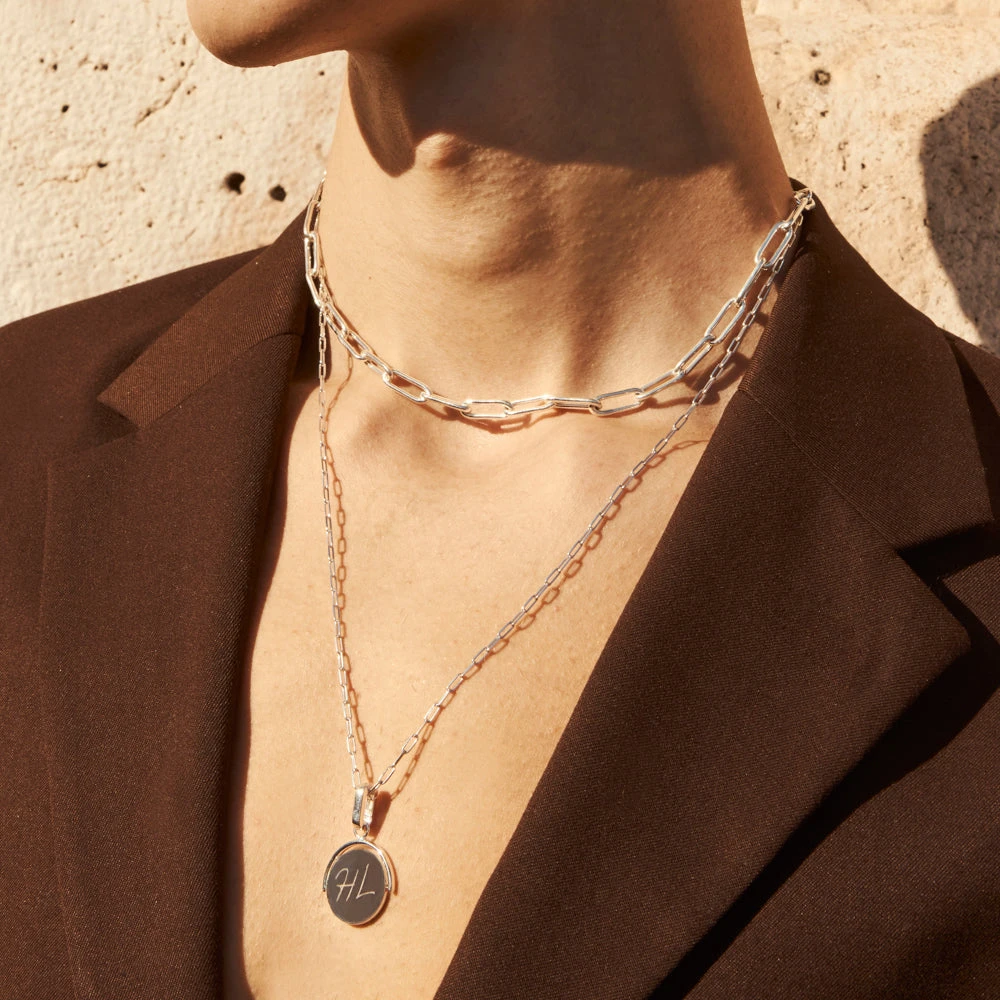 Boyfriend Paperclip Chain Necklace In Silver 2 Boyfriend Paperclip Chain Necklace In Silver - Image 2