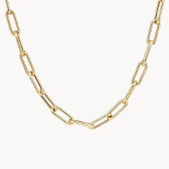 Boyfriend Paperclip Chain Necklace In Gold 26 Boyfriend Paperclip Chain Necklace In Gold -Fashion Accessories Store boyfriend paperclip necklace gold medley jewellery necklace 37609051128038