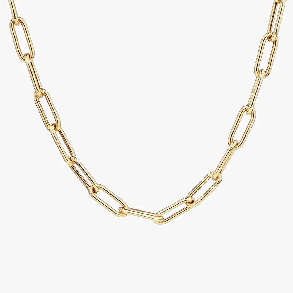 Boyfriend Paperclip Chain Necklace In Gold 12 Boyfriend Paperclip Chain Necklace In Gold - Image 12