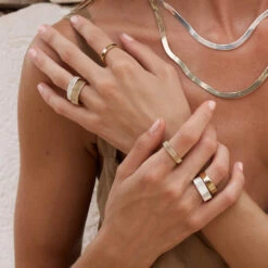 Boyfriend Stacker Ring In Gold -Fashion Accessories Store boyfriend stacker ring in gold medley jewellery ring 38270026055910