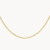 Cable Knit Chain Necklace In Gold