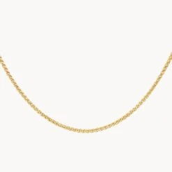 Cable Knit Chain Necklace In Gold
