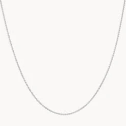 Cable Knit Chain Necklace In Silver -Fashion Accessories Store cable knit chain in silver medley jewellery necklace 41288225423590