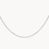 Cable Knit Chain Necklace In Silver