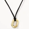 Chain Link Pendant Necklace In Gold
