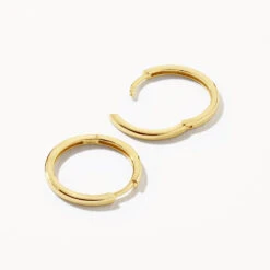 Charm Hoop Earrings In 10k Gold -Fashion Accessories Store charm hoop earrings in 10k gold medley jewellery earrings 39076648124646