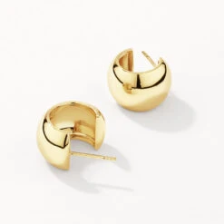 Chunky Curve Hoops In Gold -Fashion Accessories Store chunky curve hoops in gold medley jewellery earrings 41811234029798