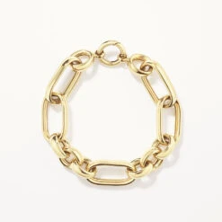 Chunky Paperclip Chain Bracelet In Gold
