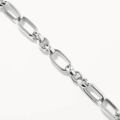 Chunky Paperclip Chain Bracelet In Silver -Fashion Accessories Store chunky paperclip chain bracelet in silver medley jewellery bangle bracelet 38617069715686