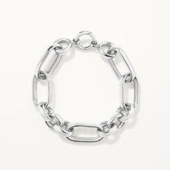 Chunky Paperclip Chain Bracelet In Silver