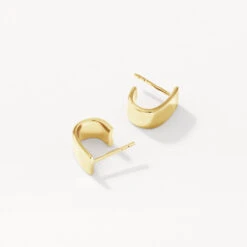 Chunky U Shape Huggies In Gold 10 Chunky U Shape Huggies In Gold -Fashion Accessories Store chunky u shape huggies in gold medley jewellery earrings 41811237175526