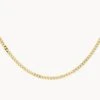 Classic Curb Chain Necklace In Gold