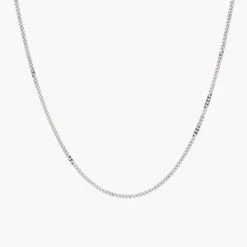 Classic Curb Chain Necklace In Silver -Fashion Accessories Store classic curb chain necklace in silver medley jewellery necklace 41227215044838