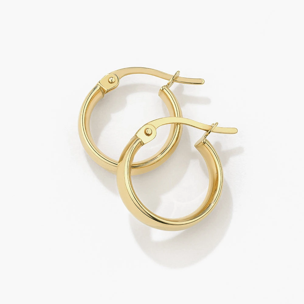 Classic Huggie Earrings In 10k Gold 5 Classic Huggie Earrings In 10k Gold - Image 5