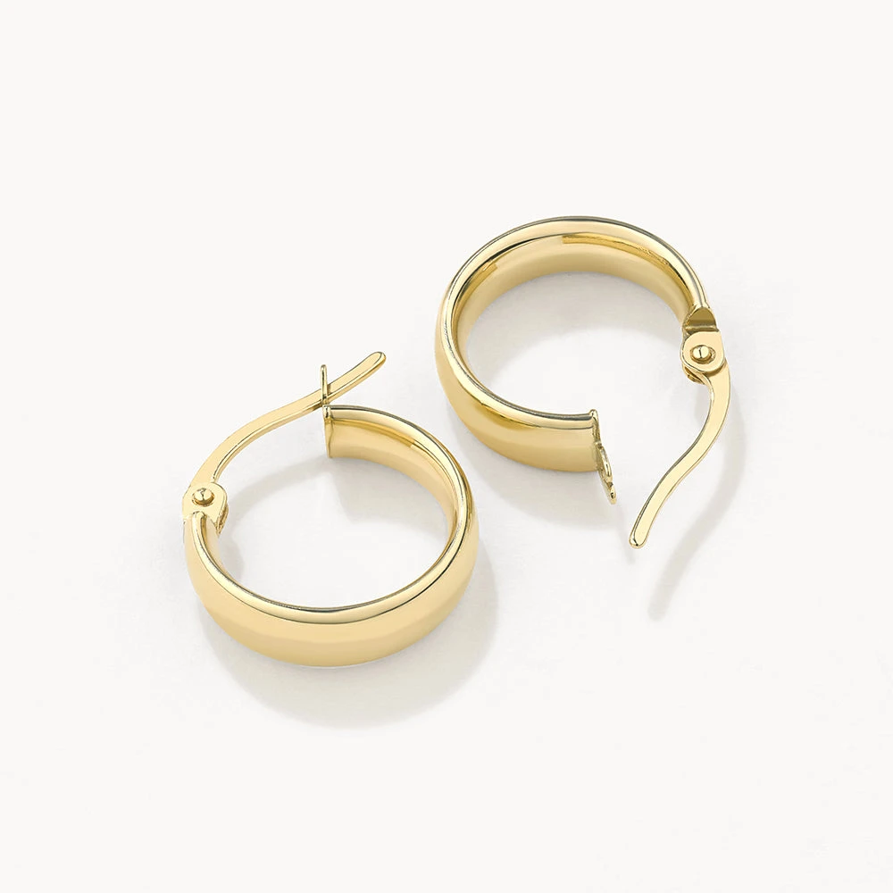 Classic Huggie Earrings In 10k Gold 8 Classic Huggie Earrings In 10k Gold - Image 8