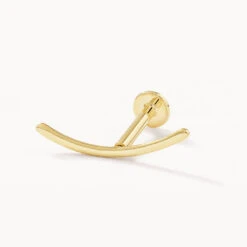 Climber Helix Single Stud Earring In 10k Gold