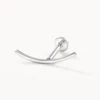 Climber Helix Single Stud Earring In Silver